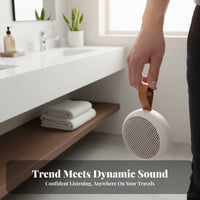Waterproof Round Wireless Soundbox Heavy Bass Portable Audio Player TF Card Slot Consumer Electronics 360° Surround Sound for Outdoor Enthusiasts, Travelers, Students, Bathroom, Travel, Hiking