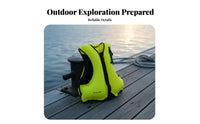 High Visibility Colors Adult Child Flotation Vest Heavy-Duty Zipper Swimming Buoyancy Vest Skin-Friendly Material for Adults, Boating, Beach