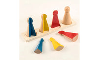 Child-Centered Fraction Puzzle Educational Wooden Matching Board Fine Motor Matching Board with Pegs Colorful for Preschoolers, Toddlers, Kids, Classroom, Preschool