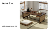 Space-Saving Foldable Tatami Table Sturdy and Long-Lasting Japanese Folding Table Easy to Clean Floor Desk No Installation Required for Apartment Dwellers, Minimalists, Bay Window, Small Areas, Balcony, Living Room
