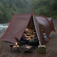 Outdoor Waterproof Sunshade Tarp for Beach Camping and Events