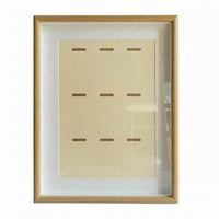 Wooden Medal Frame Clear Front Panel 9 Medal Display Frame Dust Protection