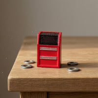 Dark Top Compartment 1:64 Scale Tool Cabinet Model Freestanding Miniature Drawer Cabinet Scene Setting Accessory Realistic Texture for Display