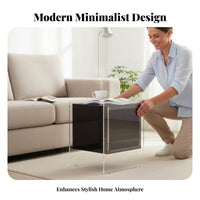 With Wheels Rolling Storage Cart Minimalist Design Tiered Rolling Organizer Transparent Frame Nightstand Long-Lasting Construction for Apartment Dwellers, Office Workers, Living Room, Bedroom, Small Areas, Bathroom