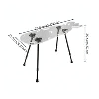 Transparent Acrylic Table with Metal Legs Easy to Store Marine Creature Shaped Table Lightweight Stable for Travelers