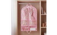 Hanging Garment Bag with Pockets Non-Woven Hanging Garment Bag Dress Cover with Clear Window Space-Saving Organizer Foldable