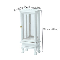 1:12 Scale Miniature Display Cabinet Glass-Fronted Miniature Display Case Collectible Dollhouse Cabinet Vintage-Style for Diorama