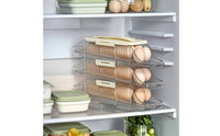 Automatic Rolling Egg Holder Slim Egg Storage Container Tidy for Kitchen