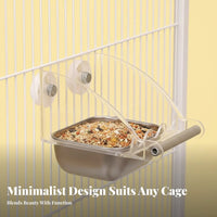 Birds Feeder Birds Food and Water Bowl Easy to Clean Dispenser for Cockatiels