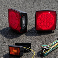 Square LED Multi-Function Trailer Set Easy to Install Vehicle Lighting for Boat