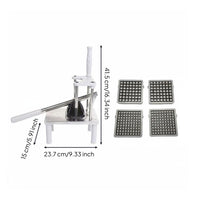 French Fry Cutter Easy to Use Fry Strips Maker Stainless Steel Manual Press Cutter for Snack Shop