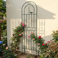 Garden Decor Metal Garden Trellis for Outdoor Plants, Arched Scrollwork Plant Support and Garden Obelisk, Iron Material for Potted Plants, 1 Pack