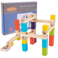 52 Pieces Hand-Eye Coordination Marble Track Building Blocks Educational Marble Track Building Toy Develops Fine Movement Skills