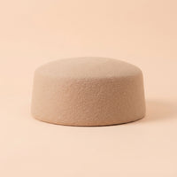 Women Pillbox Hat in Pure Wool Felt Material for Winter Wear, Brimless French Cap with Structured Design