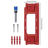 Door Hinge Template with Router Bit Adjustable Door Hinge Router Template Precision for Woodworkers, Hobbyists