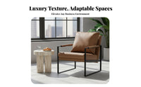 Light Luxury Design Upholstered Armchair with Metal Frame Wear-Resistant Commercial Furniture Easy to Clean Cafe Seating Ergonomic Design for Restaurant Owners, Interior Designers, Coffee Shop, Tea House, Lounge Bar, Reception Area