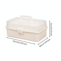 3-Tier Cantilever Storage Box Transparent Lid Art Supply Case Large Capacity Multi-Layer Tackle Box for Artists, Crafters