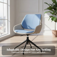 Height Adjustable Armless Caster Chair Minimalist Design revolving Seat Ergonomic Backrest Office Furniture effortlessRolling Casters for Students, Home Workers, Adults, Study Room, Bedroom, Vanity Area