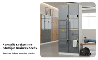 Wooden Locker with Lock Lockable Employee Storage Cabinet Large Capacity Freestanding Employee Locker for Employees, Gym Members