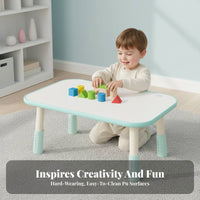 Ergonomic Design Height-Adjustable Desk and Chair Combo Spacious Desktop Adjustable Writing Desk with restchair Rounded Corners kids' Furniture sturdy Construction for Preschoolers, Toddlers, Students, Playroom, Homeschooling, Home Schooling