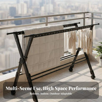 Foldable Drying Rack Extendable Foldable X-Shaped Frame Drying Rack Large Capacity Clothes Airer for Apartment Dwellers, Homemakers, Balcony, Indoor
