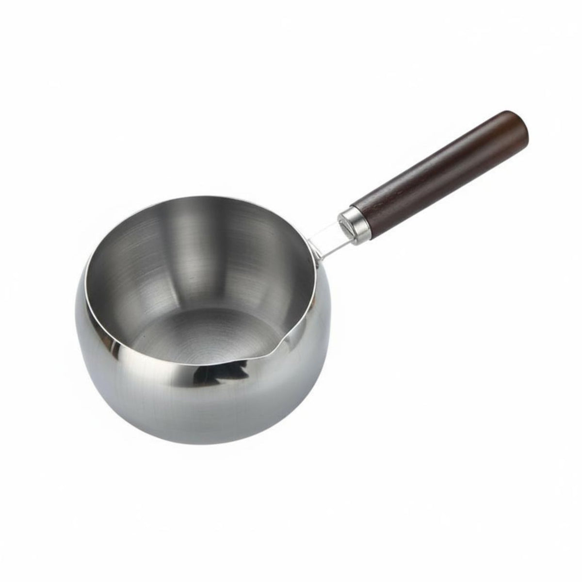 Universal Stovetop Compatibility Infant Nutrition Cooking Pot Transparent Glass Lid Stainless Steel Milk Pot Pour Spout Design Cookware for Parents