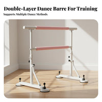 Portable Dance Practice Bar Sturdy Construction Adjustable Dance Barre Non-Slip Feet Home Practice Dance Bar for Dancers, Beginners, Indoor