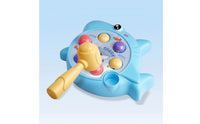 Shark Pounding Toy Sturdy Whack-Atarget Toy with Mallet Pounding Hammer Sturdy Game Easy Setup for Toddlers, Playroom, Daycare
