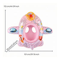 Child-Friendly Airplane Inflatable Toddler Pool Raft Fun Airplane Pool Raft Playful Toy Strong Buoyancy for Toddlers