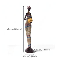 Figurine with Vessel Detailed Female Figurine Artistic for Living Room