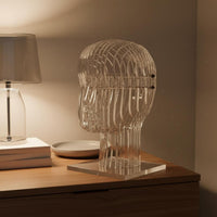 Hollow Head Headphone Storage Space Saving Transparent Head Bust Stand