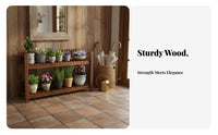 Floor-Standing Tiered Planter Shelf with Trellis Weather-Resistant Stepped Plant Stand Space-Saving Garden receiveory Multi-Purpose for Gardeners, Home Decorators, Homeowners, Balcony, Living Room, Entryway, Office