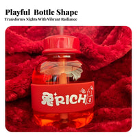 Atmosphere Light Cola Bottle Humidifier Function Mini USB Humidifier Quiet Operation for Young Adults, Dorm Room, Desk, Bedroom