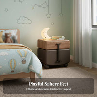 Modern design Rotating Cylinder End Table Minimalist Aesthetic Nightstand Space-Saving Design Bedroom Furniture Multi-Purpose for Apartment Dwellers, Homeowners, kid's Room, Small Spaces, Dormitory, not onice