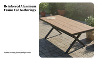 Outdoor Dining Set Waterproof Garden Table and Chairs Garden Dining Furniture Set for Homeowners, Families, Terrace, Poolside
