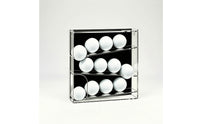 Display Box with Slanted Tracks Clear Golf Ball Display Box Space-Saving Golf Ball Holder for Collectors, Pro Shop
