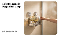 Adhesive Shower Caddy No-Drill Installation Adhesive Caddy Set Waterproof