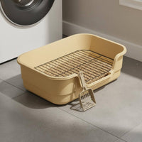Anti-Splash Dog Potty Tray High-Sided Indoor Dog Toilet Easy to Clean Mesh Grid Pet Toilet Keeps Paws Dry for Small Dogs, Young Dogs, Apartment Living, Balcony