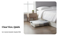 Under-Bed Container Transparent container Underbed Storage Container Large Capacity
