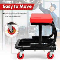 Mobile Repair Stool with Casters for Auto Workshop
