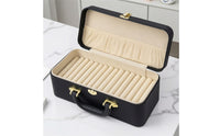 Multi-Slot Bracelet Storage Case Portable Bracelet Case Hard-Shell Bangle Box with Handle Travel-Friendly for Collectors, Travelers, Dresser, Vanity