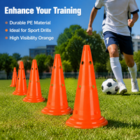 52cm Marker Cones, Flexible PE Cones for Sports Training, Football Accessories, Agility Training Equipment