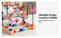 Educational Wooden Bead Maze Toy Develops Fine Movement Skills Wooden Bead Maze Improves Hand-Eye Coordination Toddler Learning Toy & Safe for Toddlers, Infants, Preschoolers, Nursery, Daycare, Playroom, Preschool