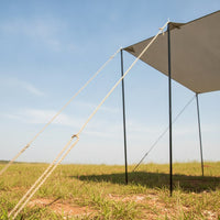 2 Pieces Cylindrical Tent Poles Sturdy Tarp Poles Portable Shelter Support Rods Lightweight for Backpackers