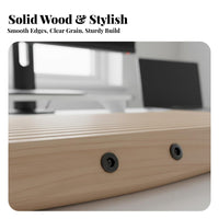 Non-Slip Surface Wooden Balance Board Ergonomic Design Wooden Wobble Board Floor-Friendly Base Ankle Strength Coach Heavy Duty for Athletes, Home Gym