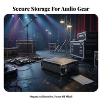 Audio Equipment Audio Transport Enclosure Heavy Duty Aluminum Secure Twist for Sound Technicians, DJs, Traveling, Stage