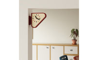 Side Bracket Corner Wall Clock Colored Hour Markers Double-Sided Wall Clock Rounded Face
