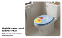 Easy to Install Universal Toilet Seat Quick Release Resin Toilet Seat Long-Lasting Bathroom Fixture Adjustable Hinges for Families, Homeowners, Renters, Home, Restroom, Powder Room, Apartment