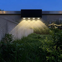 Garden Lights for Outdoor Decor, Solar Lights with Integrated Top Panel, IP65 Waterproof Stair Lights, 2 Pack European Style Night Light Balcony
