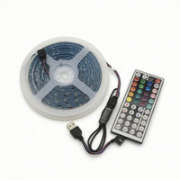 LED Strip Light with USB Controller Flexible RGB LED Strip with USB Power Lead Lighting Backlight Ambient for Gamers